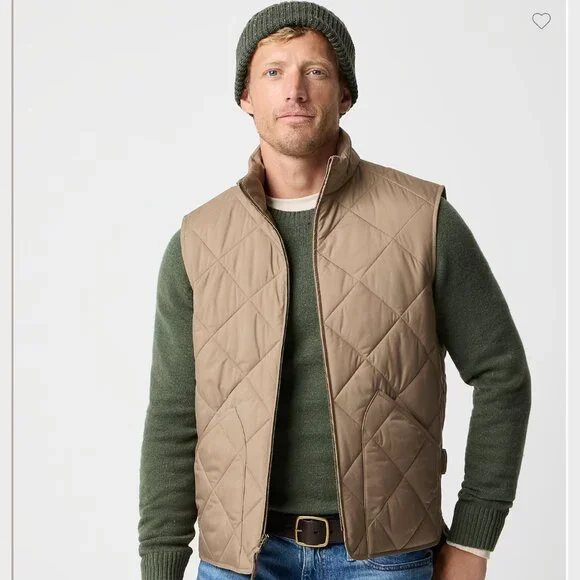 J. Crew Green Quilted Walker Vest - Size S